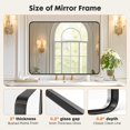 thumbnail image 3 of Anyrose Metal Framed Bathroom Vanity Mirrors, 30x40 Inch Large Rounded Rectangle Mirror, Modern Decorative Black, 3 of 4