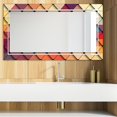 thumbnail image 2 of DESIGN ART Designart 'Triangular Colourfields 42' Glam Mirror - Modern Vanity Printed Mirror 39.4in.x27.6in., 2 of 3