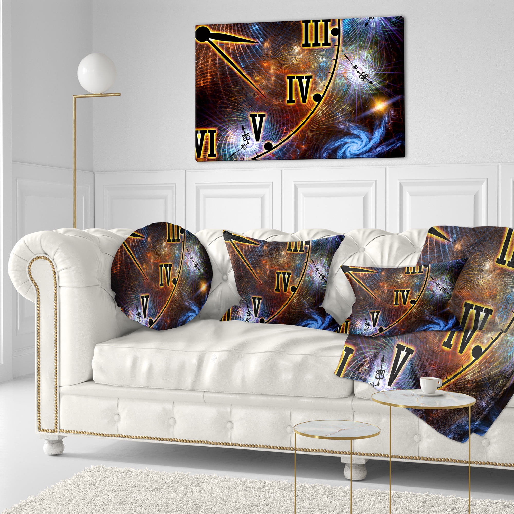 Designart Fabric of Space and Time - Abstract Throw Pillow - 12x20
