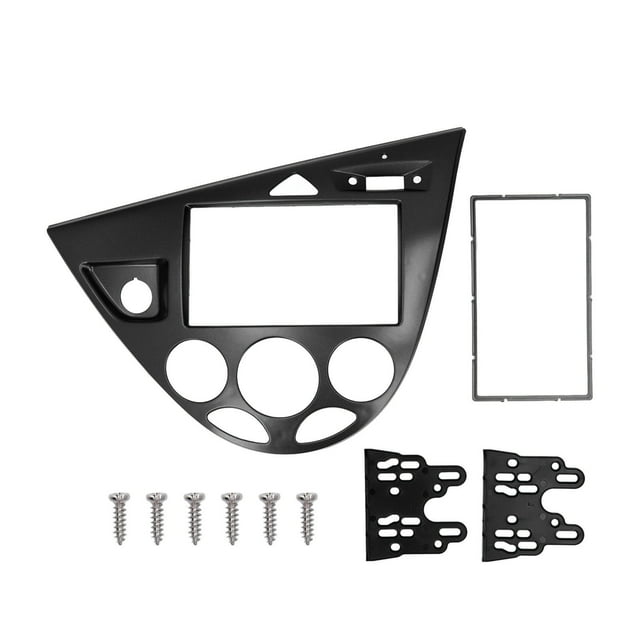 2DIN Sound CD DVD Panel Dashboard Decoration Plug and Play Replacement for Focus 1998‑2006Black