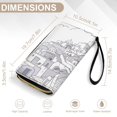 thumbnail image 6 of Womens Wallet Bifold Ladies Cluth Bag Wristlet Wrist Strap Long Purse Italian Landscape Design, 6 of 6