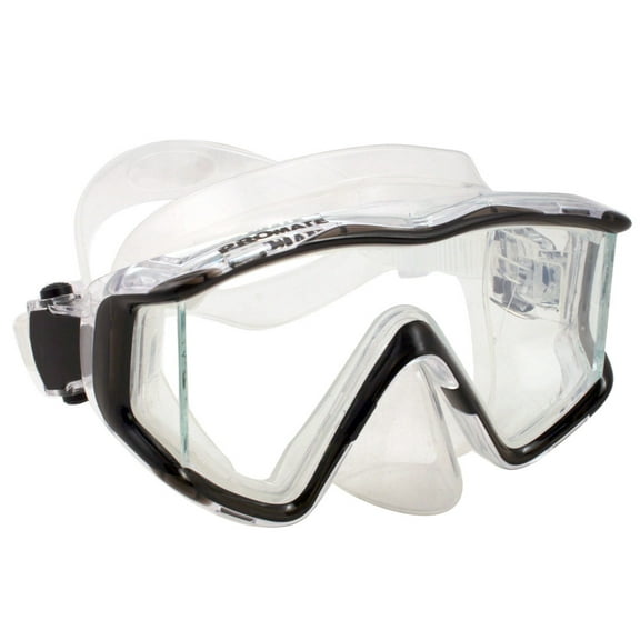Promate Snorkel Mask Sideview Windows Snorkel Mask, Black