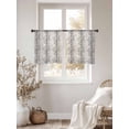 thumbnail image 2 of Black Botanical Sheer Curtains 54 Inch Length 2 Panels Set, Farmhouse Spring Summer Branch Voile Window Treatment Rod Pocket Short Kitchen Curtains Drapes for Bedroom 52"x54"x2, 2 of 7