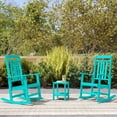 thumbnail image 2 of FODINGHILL Outdoor Rocking Chair Set of 2,HDPE All Weather Patio Rocking Chair for Porch Garden Deck,Aqua, 2 of 9