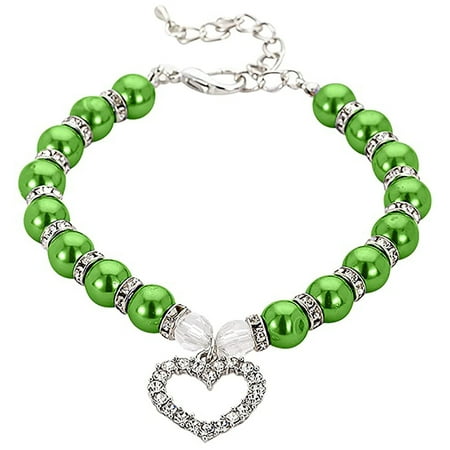 jiacuix Cute Pet Jewelry Pearl Collar  1 Piece Pet Pearl Collar For Small Pet Cat Dog Collar Dog Bone- Pendant Jewelry