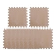 thumbnail image 2 of 10 piezas de tapete de piso entrelazado de espuma de felpa gruesa, baldosas de espuma entrelazadas cuadradas, alfombra de área de rompecabezas suave y Marrón Hugo Juguetes para niños, 2 of 10