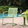 thumbnail image 3 of GRACIE 3 PIECE METAL OUTDOOR CONVERSATION SEATING SET - 2 CHAIRS AND SIDE TABLE IN OASIS GREEN, 3 of 5