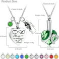 thumbnail image 2 of 2 Pack Birthstone Cremation Jewelry Heart Urn Necklace for Ashes for Women Men Human Angel Wing Urn Memorial Necklace, 2 of 7