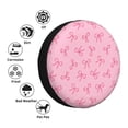 thumbnail image 4 of Susaid Pink Bows Print Water Proof Spare Tire Cover Wheel Tire Dust-proof Cover Fit Trailer, RV, SUV and Many Vehicle-14 inch, 4 of 6