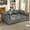 Gray, variant on BedLuxury 5 Seater Reversible Modular Sectional Sofa,Convertible Sleeper Couch Bed, Upholstered Corner Sofa with a Movable Ottoman and USB Ports for Living Room, Beige