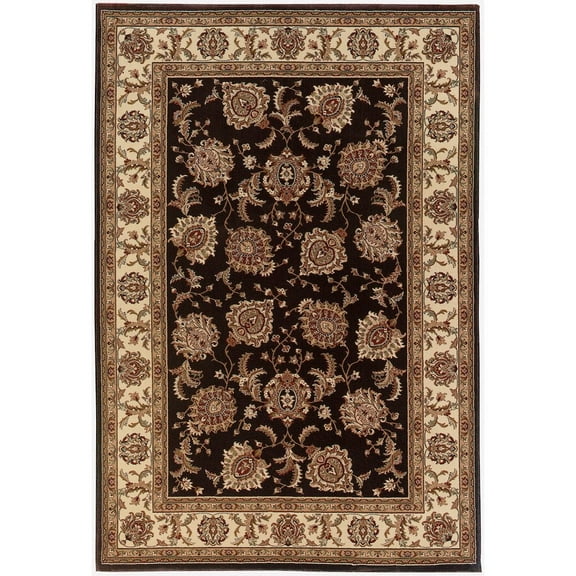 Oriental Weavers Ariana Area Rug - 117D3 - 2' x 3' - in Brown/ Ivory - Vintage Inspired, Stain Resistant, Family and Pet Friendly , Entryway, Bathroom Accent Rug