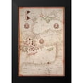 thumbnail image 2 of Oliva, Joan 13x18 Black Modern Framed Museum Art Print Titled - Portolan Map of Turkey, Mediterranean, Adriatic and the Agean, 2 of 5