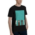 thumbnail image 2 of Bingfone Cute Cat Paw And Dog Men'S Loose Fit Short-Sleeve Pocket T-Shirt, 2 of 7