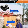thumbnail image 3 of 12mp Cámaras De Seguridad Wifi Exterior 360° Con Tres Lentes Malubero, Blanco, 3 of 5
