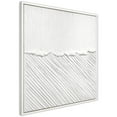 thumbnail image 3 of Pure Serenity Heavily Textured Hand Painted White Framed Canvas Wall Art, 3 of 10
