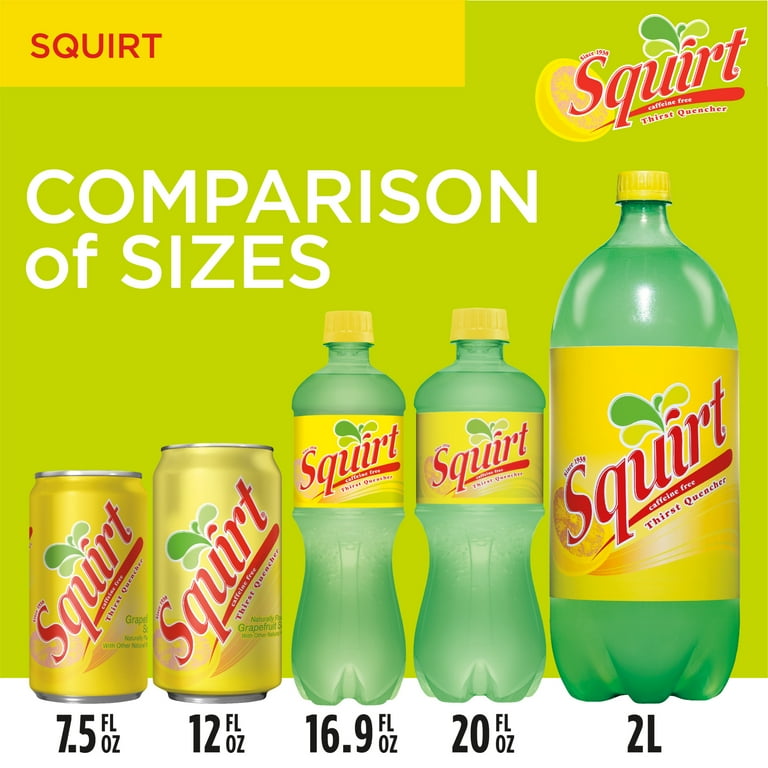 Squirt Citrus Soda, Caffeine-Free, Grapefruit Flavor, 24 Count, 12