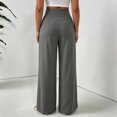 thumbnail image 2 of Cuteduck Women's Solid Color Wide Leg Pants – High Waisted Flowy Palazzo Trousers with Slant Pockets Casual Loose Pants S-2XL, 2 of 7