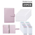 thumbnail image 2 of PU Leather Notebook Binder  Refillable 6 Ring Binder For A6 Filler Paper  Loose Leaf Personal Planner Binder Cover With Cash Envelopes, 2 of 6