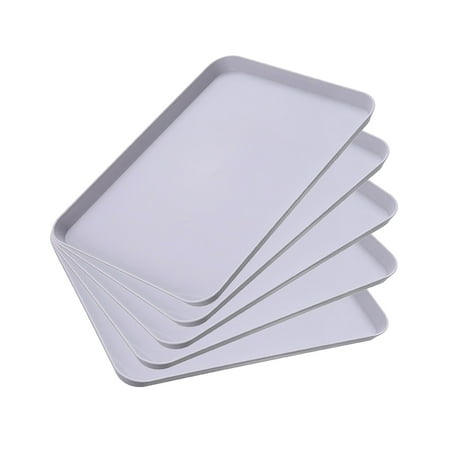 

Fast Food Tray Rectangular Serving Trays Serving Tray For Indoor Plastic Fast Food Tray 5PCS Baking Trays TANGNADE