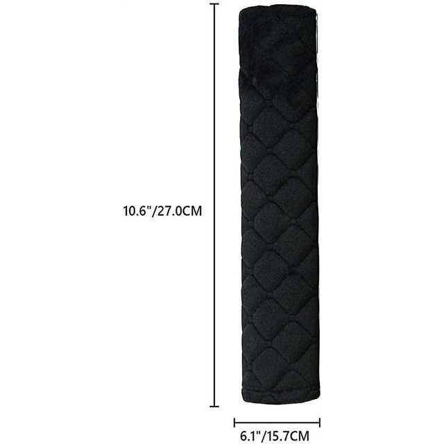 Paquete de 2 (negro) almohadillas universales para cinturón de seguridad de automóvil, cinturón de seguridad de varios colores Hombreras, superficie de terciopelo