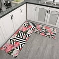 thumbnail image 2 of Pioneer Flower Floral Print Pattern Kitchen Rugs Sets Of 2,Anti Fatigue Kitchen Mat Rugs Non Slip Washable,Decorative Kitchen Floor Mats for Kitchen,Sink,Laundry,17"x30"+17"x47", 2 of 7