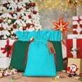 thumbnail image 5 of Fuzoiu Aqua Print Christmas Gift Bag,Burlap Gift Bag with Drawstring Closure & Hang Tag,Perfect for Holidays, Birthdays, and Special Occasions-Small, 5 of 7