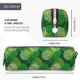 thumbnail image 3 of Cauagu Green Flower Print Leather Pencil Pen Case - Stationery Bag Portable Stationery Bag Big Capacity Pencil Pouch Cosmetic Organizer Bag for Men & Women, 3 of 7