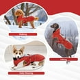 thumbnail image 7 of Kuoser Warm Dog Coat Reflective Dog Winter Jacket with High Collar, Red, S, 7 of 7