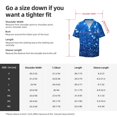 thumbnail image 5 of Balery A Blue Glitter Camisa Casual de Manga Corta con Botones para Hombre, Texturizada, Estilo Cubano, para Playa, Verano-XX-Large, 5 of 5