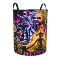 thumbnail image 2 of Cestas para ropa sucia Beetlejuice, bolsas plegables con asas, cesto de almacenamiento redondo plegable, 2 of 8