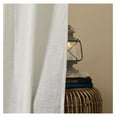 thumbnail image 5 of Semi Sheer Curtains for Living Room, Linen Curtains 90 Inch Length 2 Panels Set for Bedroom ，White Curtains 90 Inches Long Rod Pockets Back Tab (90" L x 70" W), 5 of 7