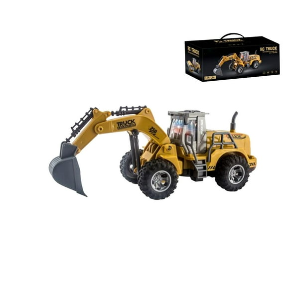 Juguetes Para Niño Coche de ingeniería de educación temprana con control remoto de 4 canales para niños con luces, coche de juguete con control remoto, regalos para niños Juguetes Para Bebe 1 Año