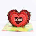 thumbnail image 5 of Coofit Valentines Day Greeting Card - 3D Rose Flower Heart Pop up Card Holiday Card, 5 of 5