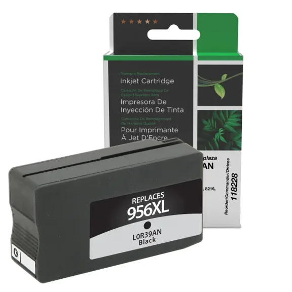 Remanufactured Clover Imaging High Yield Black Ink Cartridge compatible with HP 956XL (L0R39AN)
