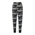 thumbnail image 1 of xiaxaixu Female Thickened Elk Print High Waist Pyjama Trousers Lacing Pants, 1 of 9