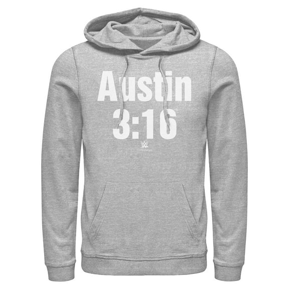Mens WWE Stone Cold Steve Austin 3:16 White Logo Lightweight Hoodie