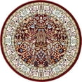 thumbnail image 2 of Rugs.com Rabia Collection Rug – 5' Round Burgundy Low Rug Perfect For Kitchens, Dining Rooms, 2 of 8