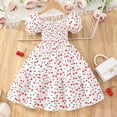 thumbnail image 4 of LUOGENLI Girls Dresses Size 6 Toddler Girls Short Sleeve Prints Dress Dance Party Dresses Clothes Girls Skirts Size 7-8 Girls Dresses Size 14-16 Casual 6-7 Years, 4 of 7