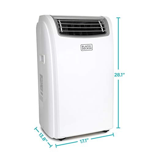 BLACK+DECKER BPACT14WT 7,700 BTU SACC/CEC (14,000 BTU ASHRAE) Portable Air Conditioner for Rooms up to 700 Sq. Ft.