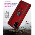thumbnail image 3 of for Samsung Galaxy S20 FE with Temper Glass Ring Metal Case Phone Case Magnet Mount Ready Slip Guard Grids Pattern Kick stand Hybrid Slim Shock Bumper Cover, 3 of 4