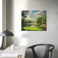 thumbnail image 4 of Orinice Trees Pond American Scene Fine Art Aesthetic Poster & Print Wall Painting for Classroom Kitchen Office Farmhouse Bathroom Room Decor Pictures Wall Art Painting Canvas Prints Wall Art Canvas, 4 of 6
