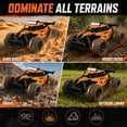 thumbnail image 6 of Doulami RC Car,1:12 Scale 6-Channel, 2.4GHz Alloy Monster Truck with Proportional Throttle & High/Low Speed, 100m Long Range, 4-Color LED Lights, 7.4V Li-Po Battery, Gift for Kids Boys Girls, 6 of 12
