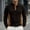 Black, variant on Men's Ribbed Knit Henley Sweater, Stand Collar with Suede Trim, Slim Fit for fashion daily outfit Black S