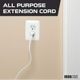 thumbnail image 3 of Iron Forge Cable 2 Pack 15 ft White Extension Cord with 3 Outlets - 16/2 SJTW 2 Prong Indoor Extension Cord with Multiple Outlets, 3 of 6