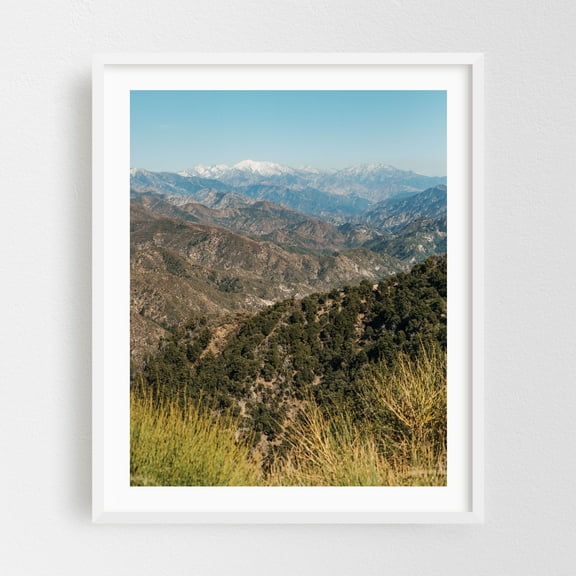 Mount Wilson Views 01 - Los Angeles California Photography Mountain Landscape Nature Scenic Wilderness Winter Botanical White Framed Wall Art Print 8 x 10 inches