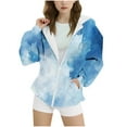 thumbnail image 3 of Bxsruta Jacket for Girls, Children's Gradient Print Casual Sports Round Neck Long Sleeved Sweatshirt Top, 3 of 6