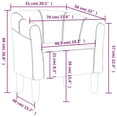 thumbnail image 4 of vidaXL Tub Chair Dark Grey Fabric, 4 of 5