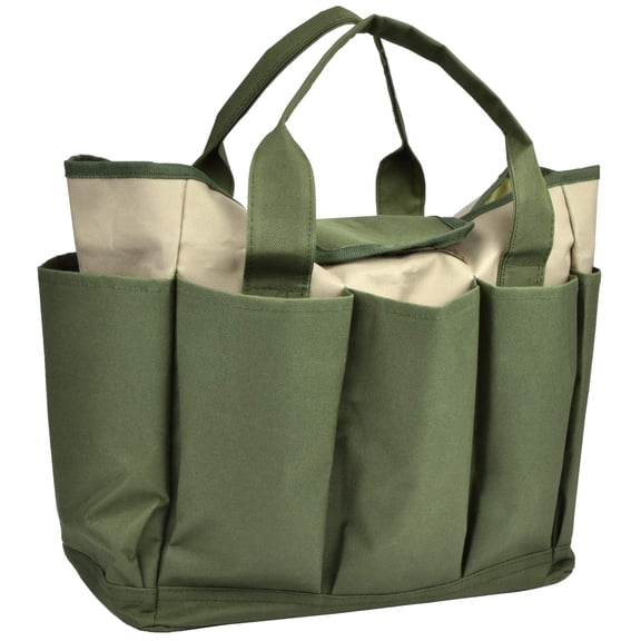 Garden Tool Bag, Gardening Tote With Pockets Canvas Heavy-duty Large Organizer Bag Carrier Gardening Storage Tote for women