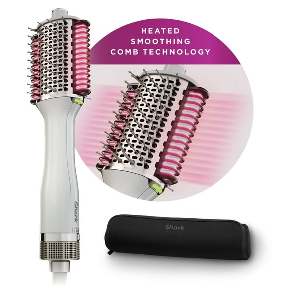Shark SmoothStyle 2-in-1 Hair Styling Tool, Heated Comb and Blow Dryer Brush, Silk, HT212