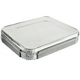 50pc Half-Size 9" x 13" Aluminum Deep Disposable Pans with Lids Regular